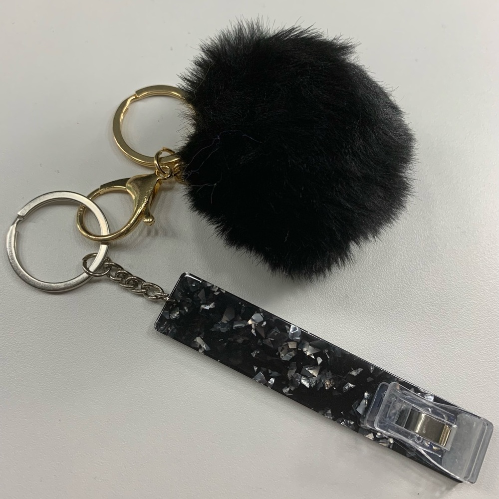 Credit Card Grabber With Pom Pom